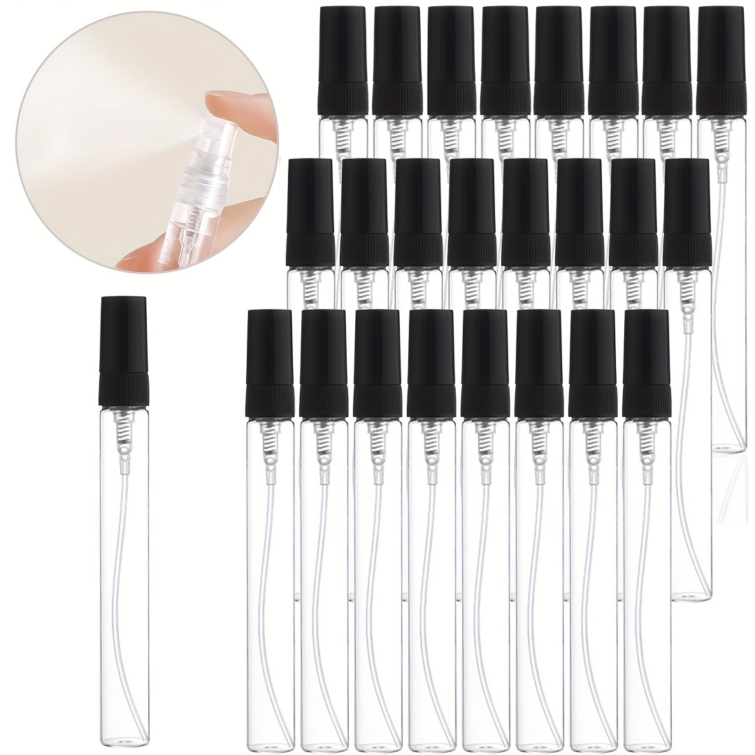 Perfume Fragrance Ingredients - 25pcs 10ml Refillable Empty Portable Glass