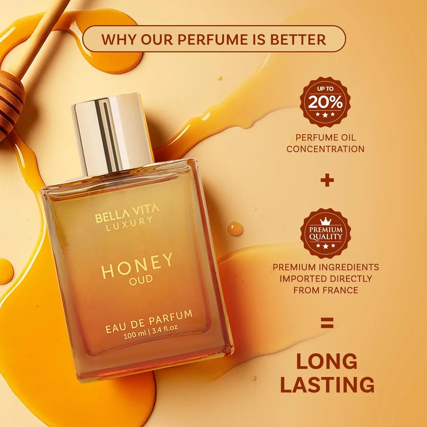 BellaVita Luxury Honey Oud EDP - Perfume Fragrance Families 评论和价格