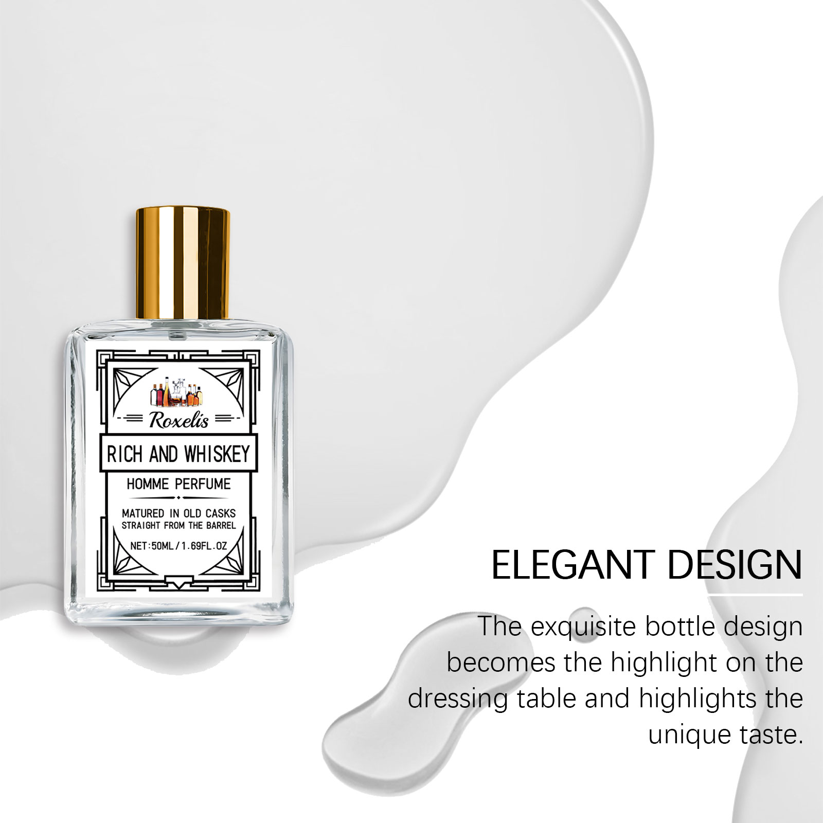 Roxelis 50ml Charm Whisky Men' - Perfume Fragrance Free 评论和价格